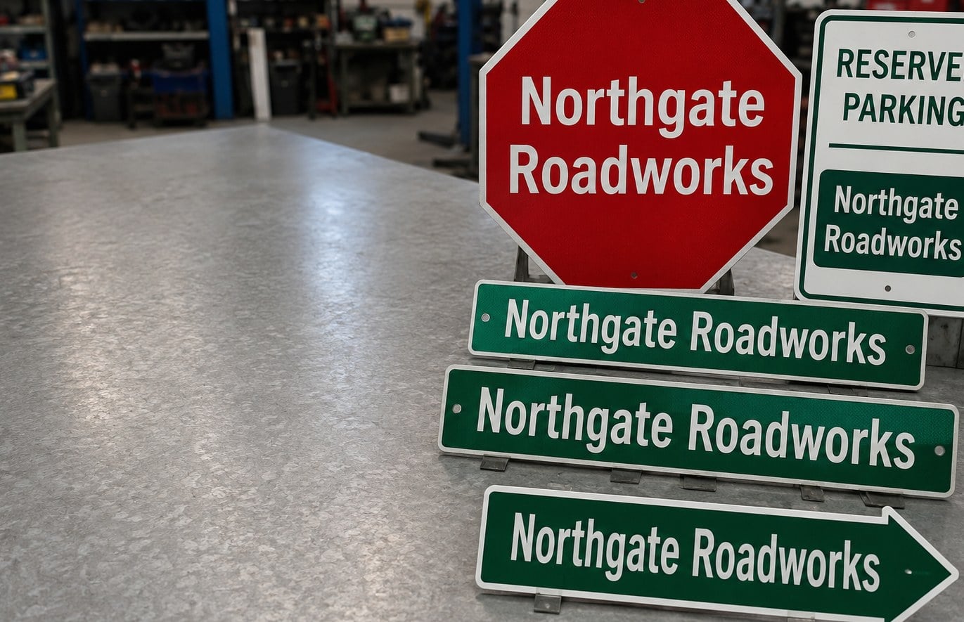 Custom printed street signs with logo