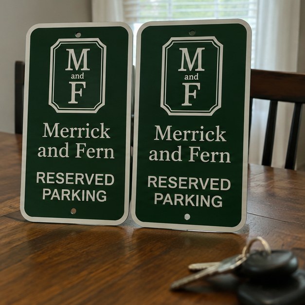 Personalized street signs — customer photo