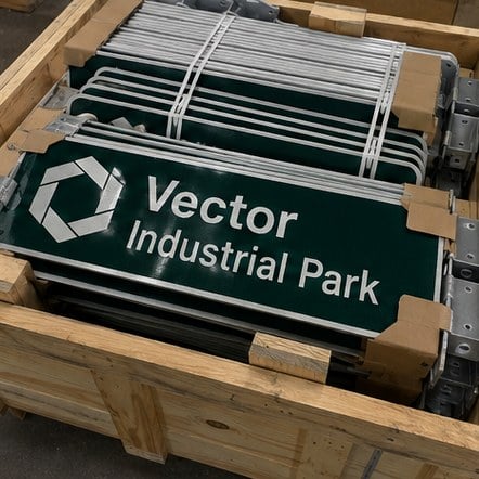 Promotional custom street signs with company logo